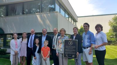 Piasecki family below the late Frank Piasecki's office